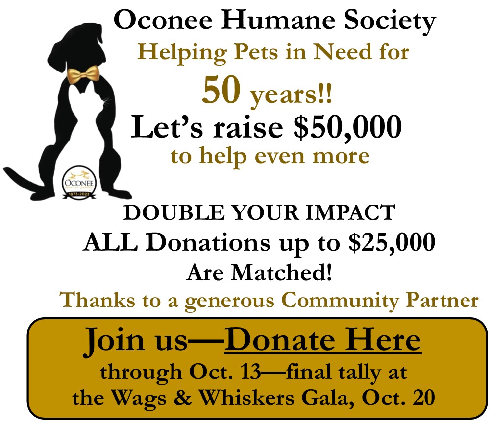 Matching Donations - thru Oct 13 - let's raise 50k